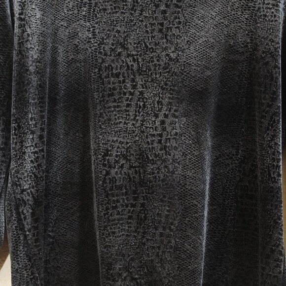 Vintage Paul Harris Design Square Neck Velvet Animal Burnout M Whimsigoth 90s - Picture 2 of 6